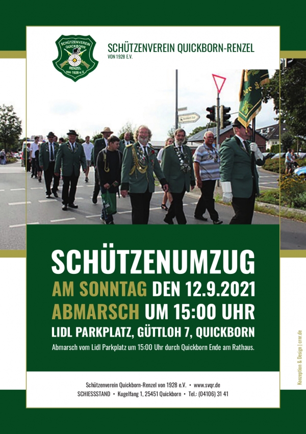 Schützenumzug am Sonntag, den 12.09.2021